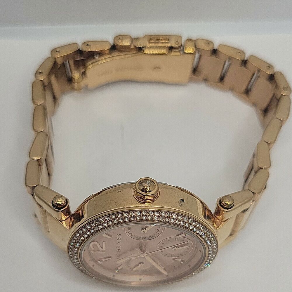 Michael Kors MK6352 Women's Stainless Steel Analog Gold Dial Quartz Watch BC627 - Picture 7 of 10